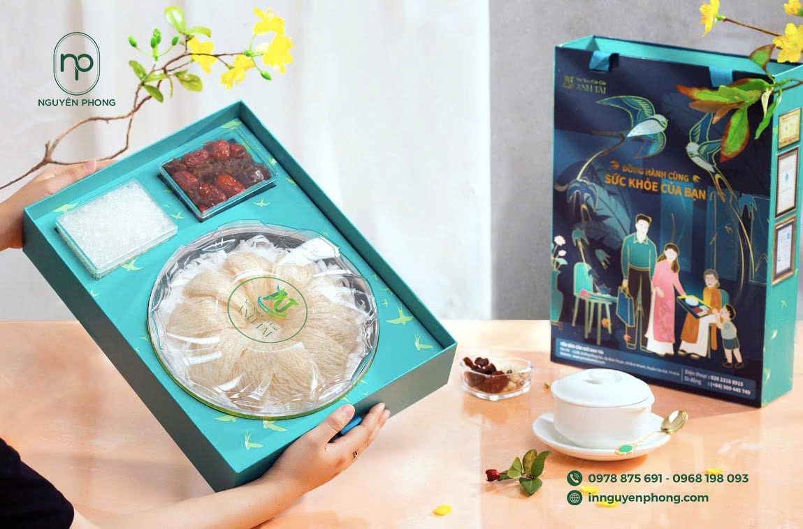 Túi đựng yến sào màu sắc lạ mắt, ấn tượng